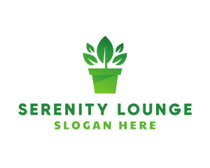 Green Leaf Pot  logo design