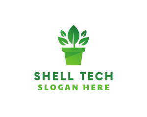 Green Leaf Pot  logo design