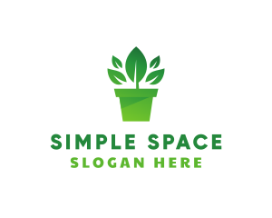 Green Leaf Pot  logo design