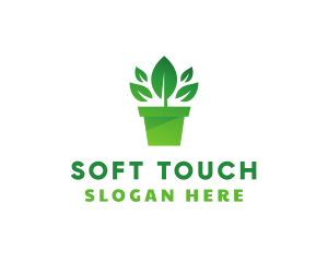 Green Leaf Pot  logo design