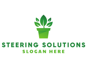 Green Leaf Pot  logo design