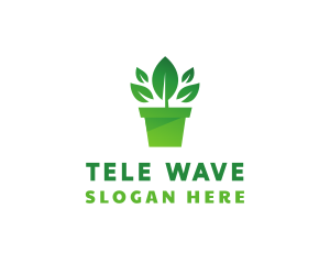 Green Leaf Pot  logo design