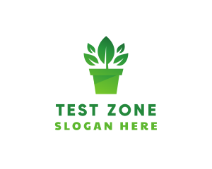 Green Leaf Pot  logo design