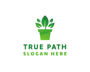 Green Leaf Pot  logo design