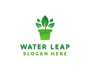 Green Leaf Pot  logo design