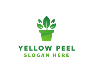 Green Leaf Pot  logo design