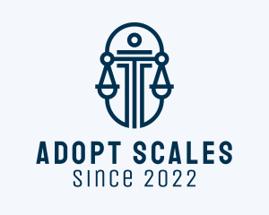 Blue Scale Court House  logo design