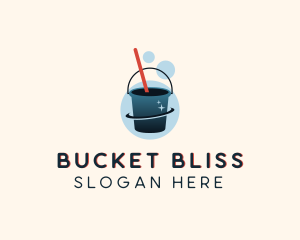 Bucket Cleaning Mop logo design