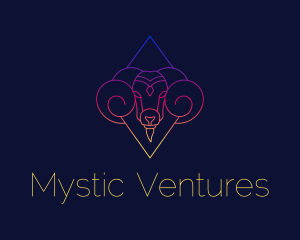 Gradient Astral Aries logo design