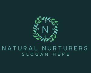 Leaf Wreath Horticulture logo design