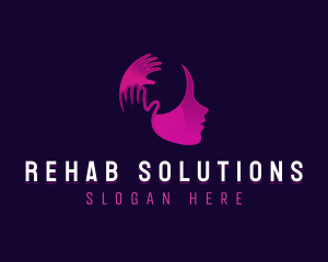 Hand Counseling Mental logo design