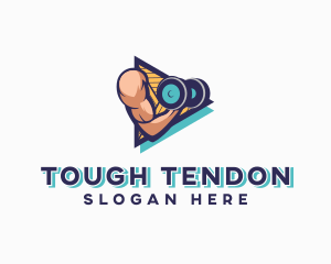 Muscle Arm Weightlifting logo design