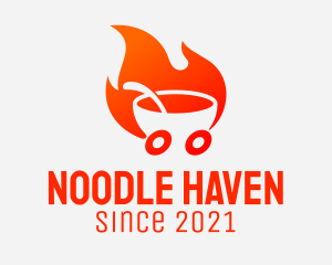 Fire Noodles Delivery  logo design