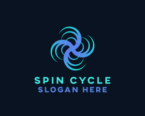 Swirl Rotation Movement logo design