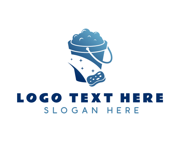 Blue Cleaning Bucket logo