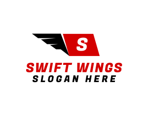 Fast Wing Courier logo design