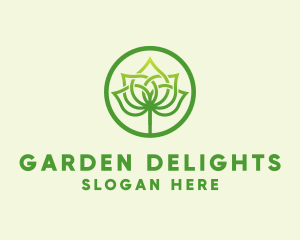 Palm Leaf Plant logo design