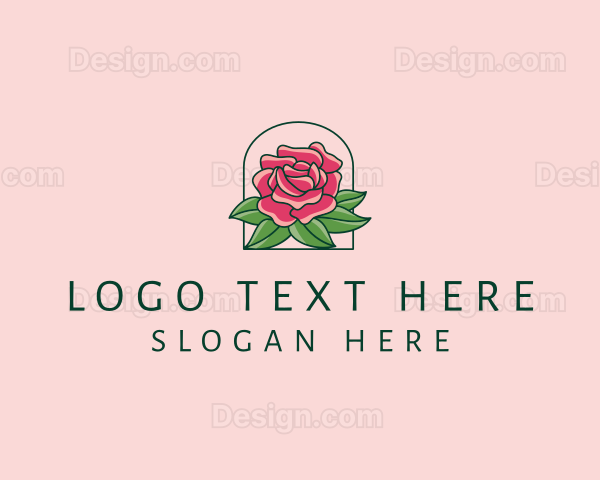 Rose Bloom Flower Logo