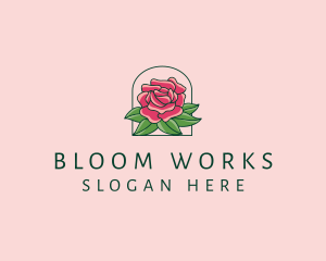 Rose Bloom Flower  logo design