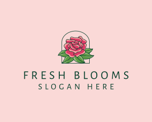 Rose Bloom Flower  logo design