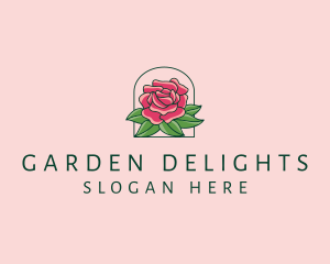 Rose Bloom Flower  logo design