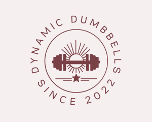 Dumbbell Bodybuilder Gym logo