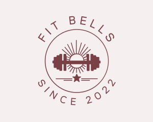 Dumbbell Bodybuilder Gym logo design