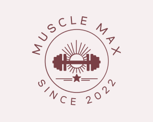 Dumbbell Bodybuilder Gym logo