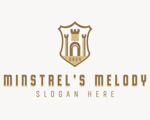 Shield Castle Medieval logo design