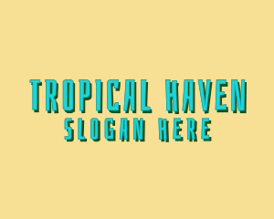 Tropical Island Beach logo design