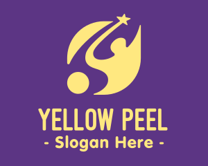 Yellow Human Star logo design