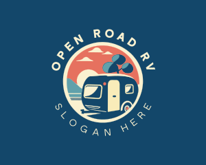 Camper Van Road Trip logo design