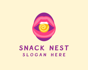 Sweet Feminine Lips logo design