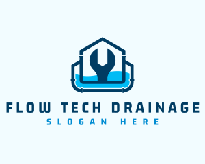 Wrench House Plumbing logo design