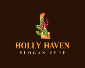 Delaware Holly Fruit logo design