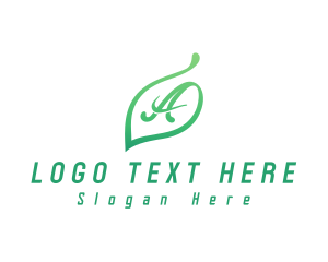 Green Leaf Letter A logo