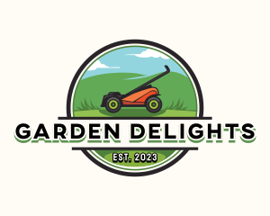 Garden Lawn Mower logo design