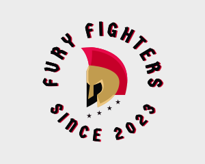 Spartan Fighter Helmet logo design