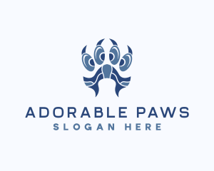 Zoo Wildlife Paw logo design