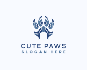 Zoo Wildlife Paw logo design