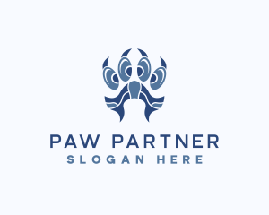 Zoo Wildlife Paw logo design