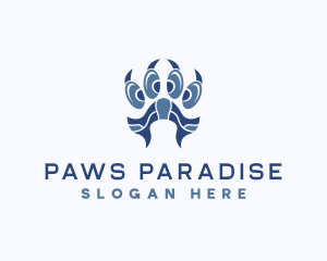 Zoo Wildlife Paw logo design