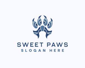 Zoo Wildlife Paw logo design