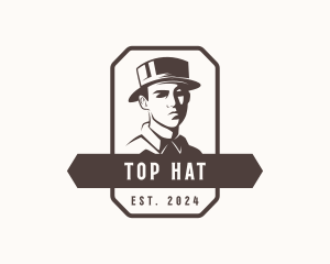 Man Retro Fashion logo design