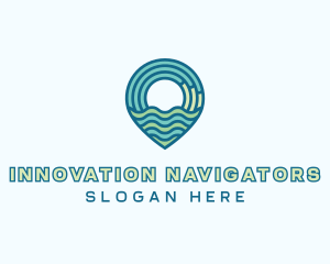 Navigation GPS Pin logo design