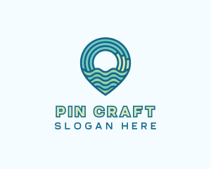 Navigation GPS Pin logo design