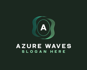 Wave Line Technology  logo design