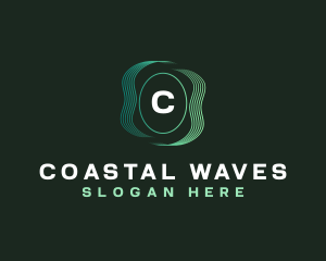 Wave Line Technology  logo design