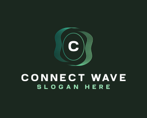 Wave Line Technology  logo design