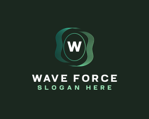 Wave Line Technology  logo design